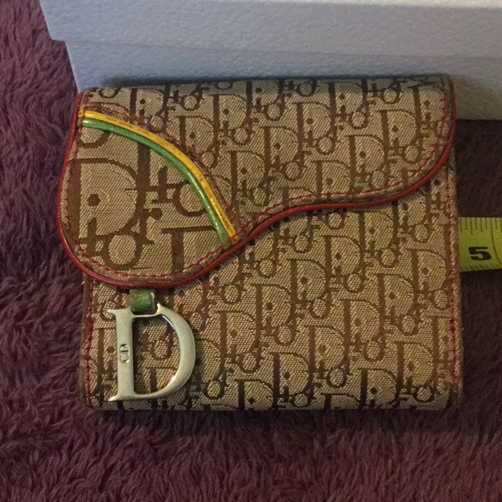 Vintage Authentic Dior Traitor Roster Saddle Flap  Jacquard Bifold Wallet - Picture 16 of 16